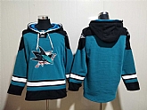 Sharks Blank Teal All Stitched Sweatshirt Hoodie,baseball caps,new era cap wholesale,wholesale hats